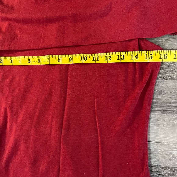 Off the shoulder Bodycon dress,red, sleeveless,Large, maroon, brick red - Picture 4 of 7